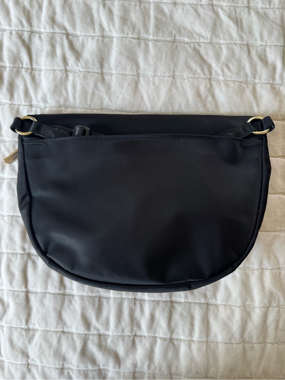 Lululemon All Night Black Festival Bag 5L with Fold-Over Pouch & Gold - Picture 2 of 3